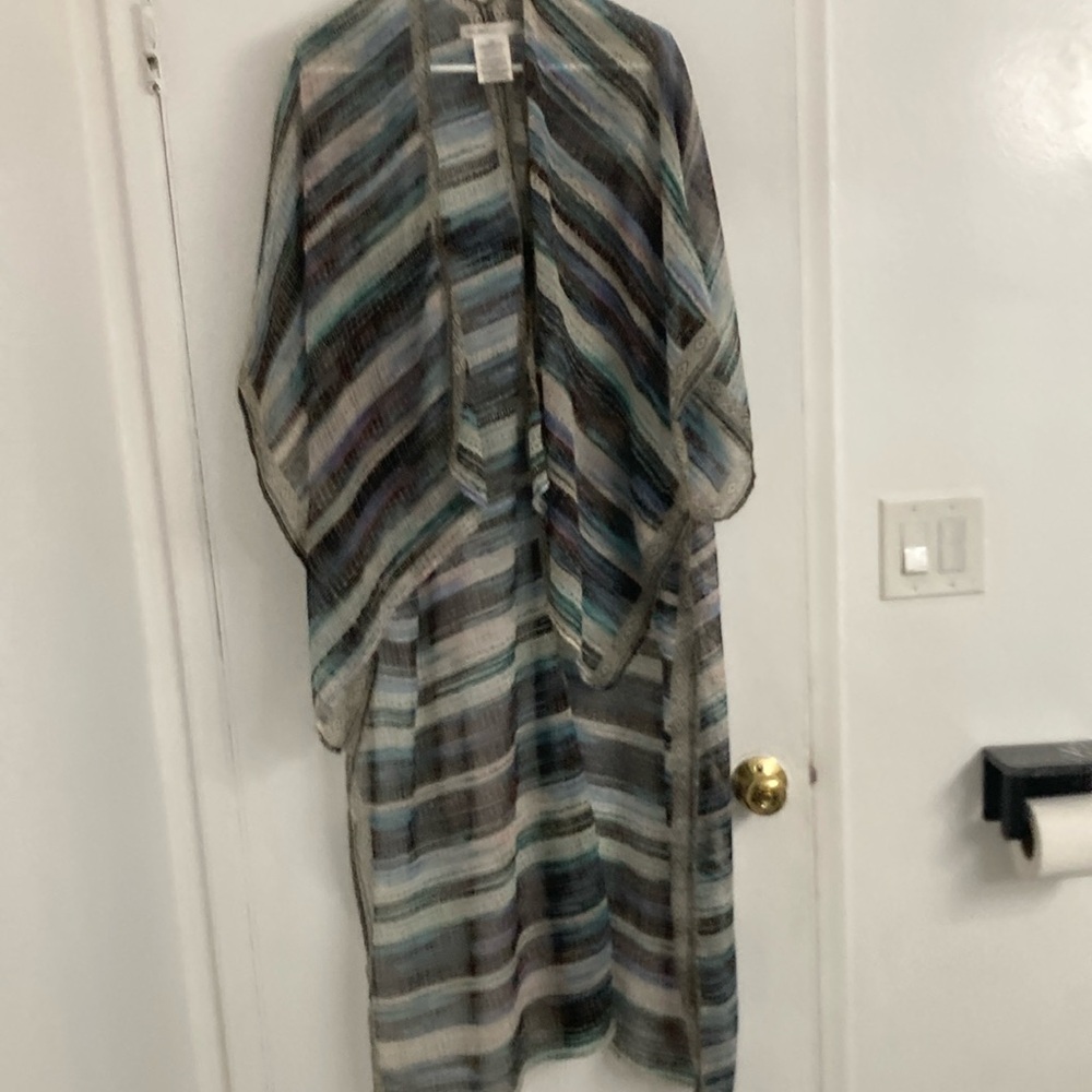 BCBGeneration Multicolor Striped Sheer Curtains